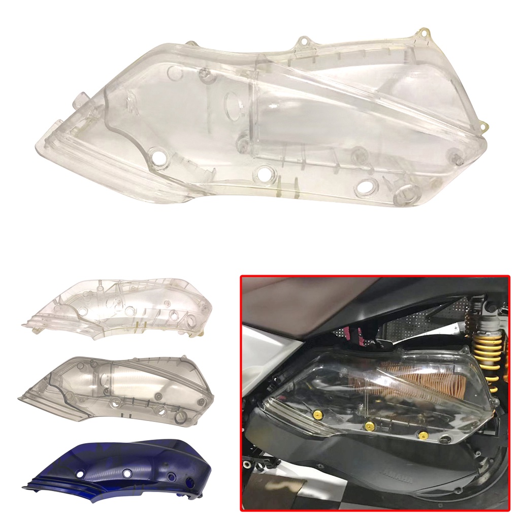 Capa De Filtro De Ar Para Scooter , Yamaha XMAX300 XMAX250 2017-2024 , Transparente , Azul , Caixa De Entrada , Protetor