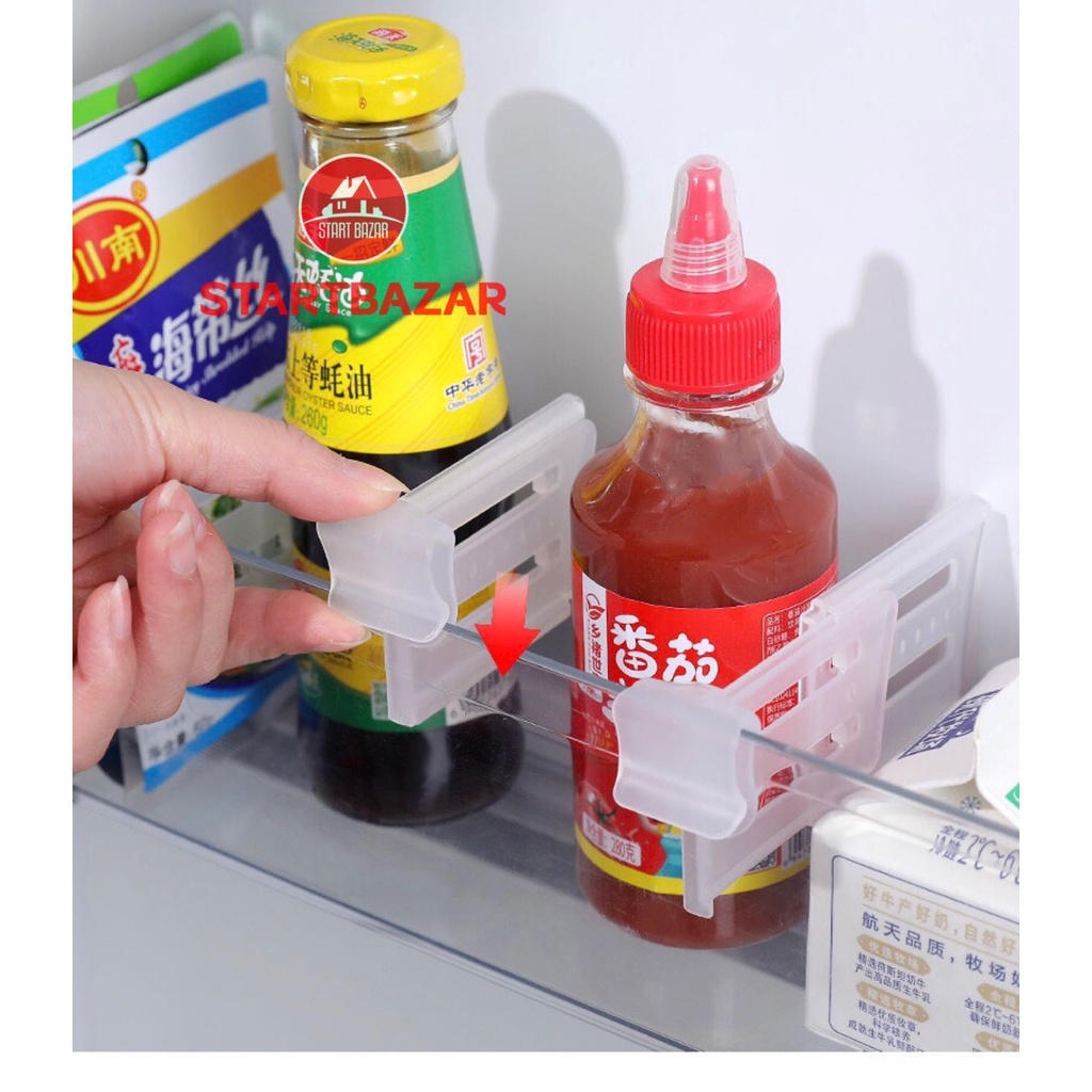 4 Pçs Placa Ajustável Organizador De Gaveta Conjunto Geladeira Partição Divisor Rack De Armazenamento Divisória Organizadora Para Lateral de Geladeira
