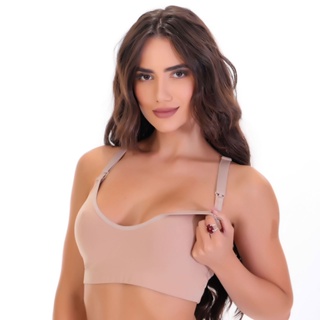 Sutiã Amamentação Sem Bojo  Gestante Reforçado  Soutien Pós Parto Maternidade Lingerie Feminina Confortável em Oferta na Shopee