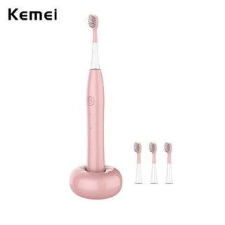 Kemei Escova Dental Elétrica Sonic Carregador USB Recarregável Dente Eletrônico A Prova D