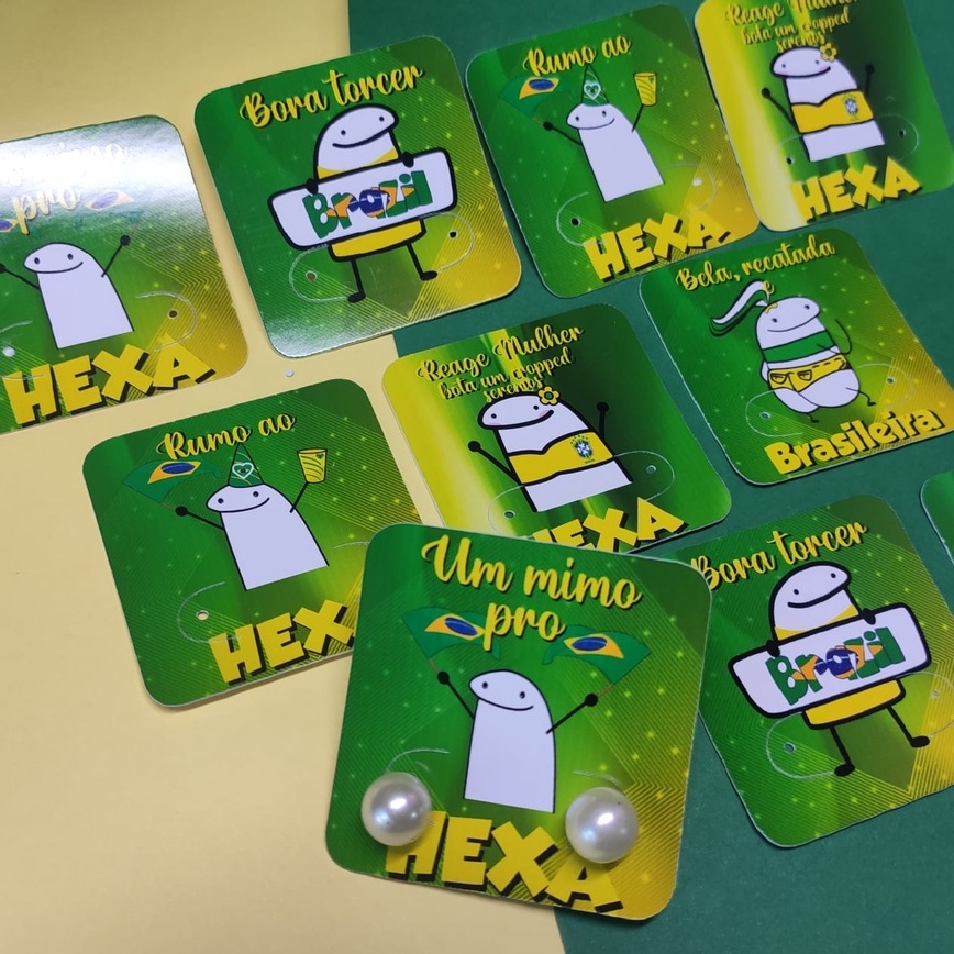 100 Tag para Brinco Personalizada Copa do Mundo Brasil Agradecimento Ao Cliente Mimo Pra Você