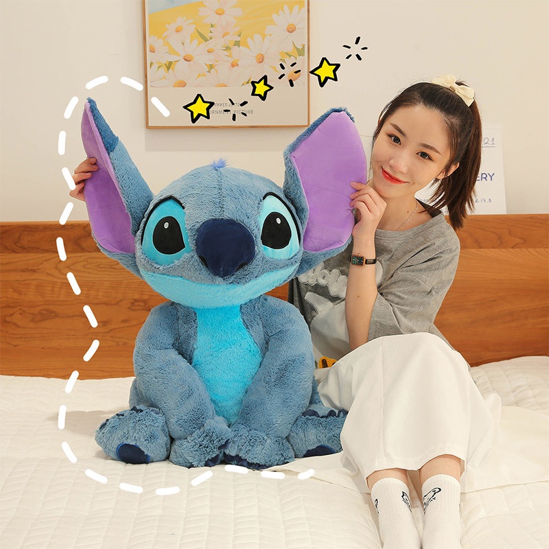 Disney Tamanho Grande Lilo & Stitch Plush Kawaii Boneca Desenho Animado  Animal Dormindopillow Softmaterial Brinquedo Para Crianças Presente Menina  NXKC - Escorrega o Preço