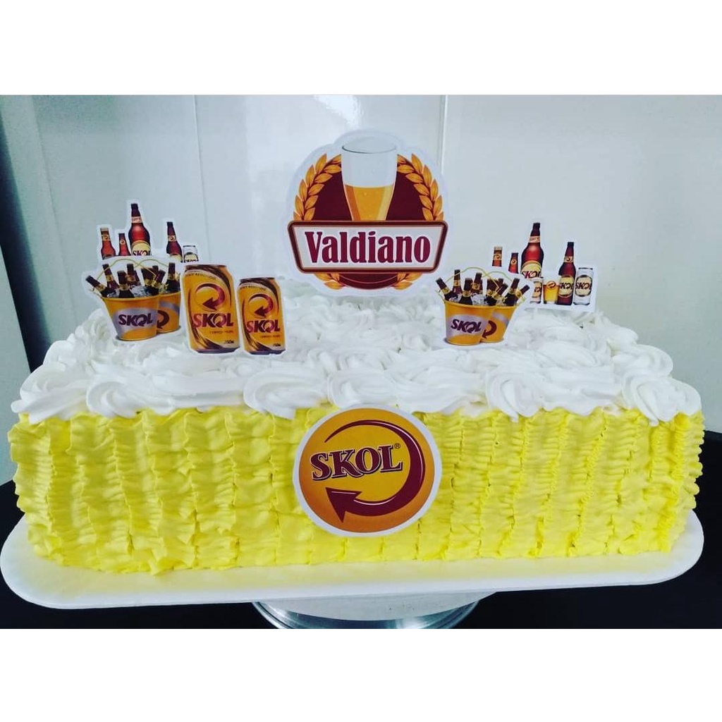 Topo de Bolo Skol Personalido
