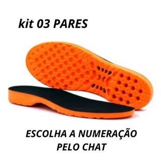 Palmilha kit 03 Ortopédica de gel para Tenis Confort