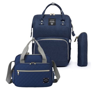 Kit Bolsa Maternidade Lequeen Mochila Impermeável Com Bolso Térmico Bebê Menina Menino