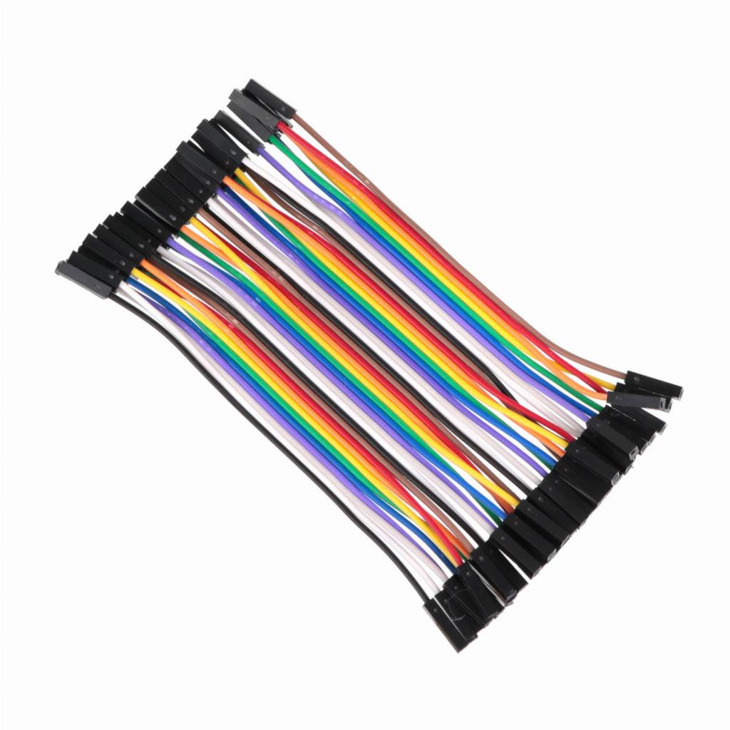 Kit 40 Jumpers Fêmea X Fêmea 10cm para Eletrônica Protoboard