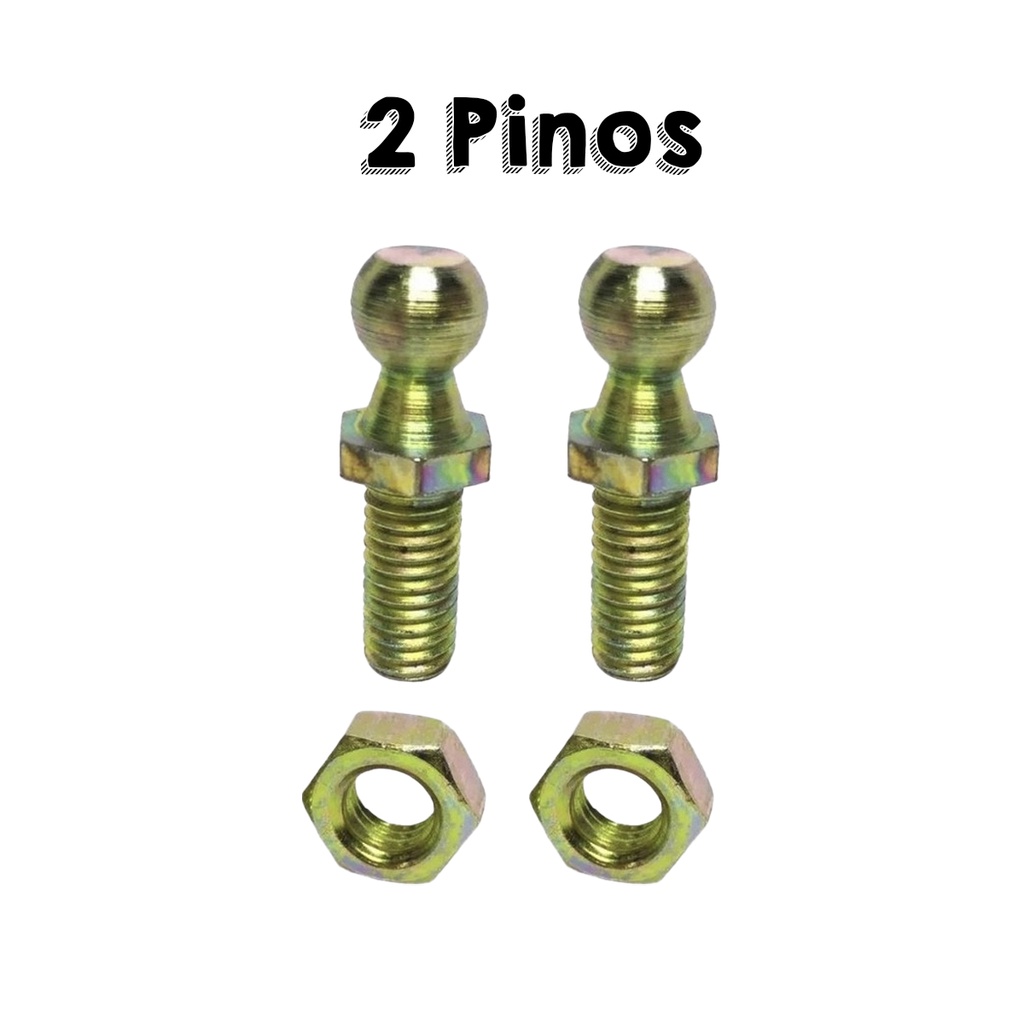 Kit 2 Pinos p/ Instalação de Amortecedores Porta Malas e Capo Parafuso com Porca - Spare Parts and Accessories for Vehicles