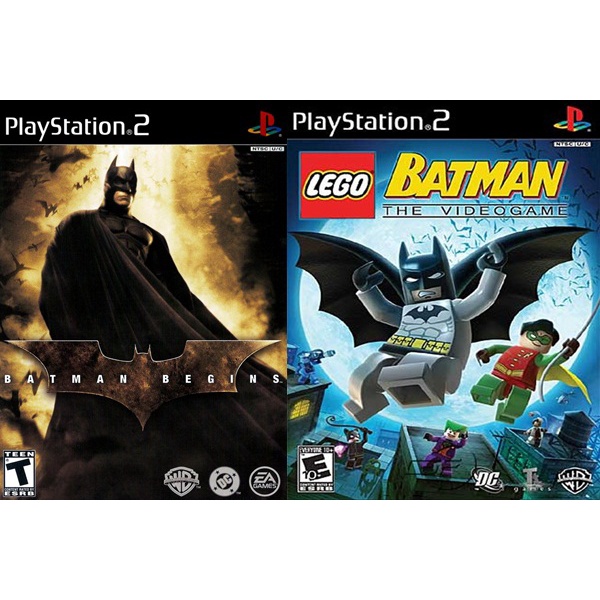 Kit Batman Begins + LEGO Batman The Videogame com 2 Jogos (PS2)