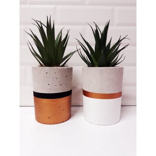 KIT 2 Vaso Alto + Planta Artificial - Decoração Sala, Quarto