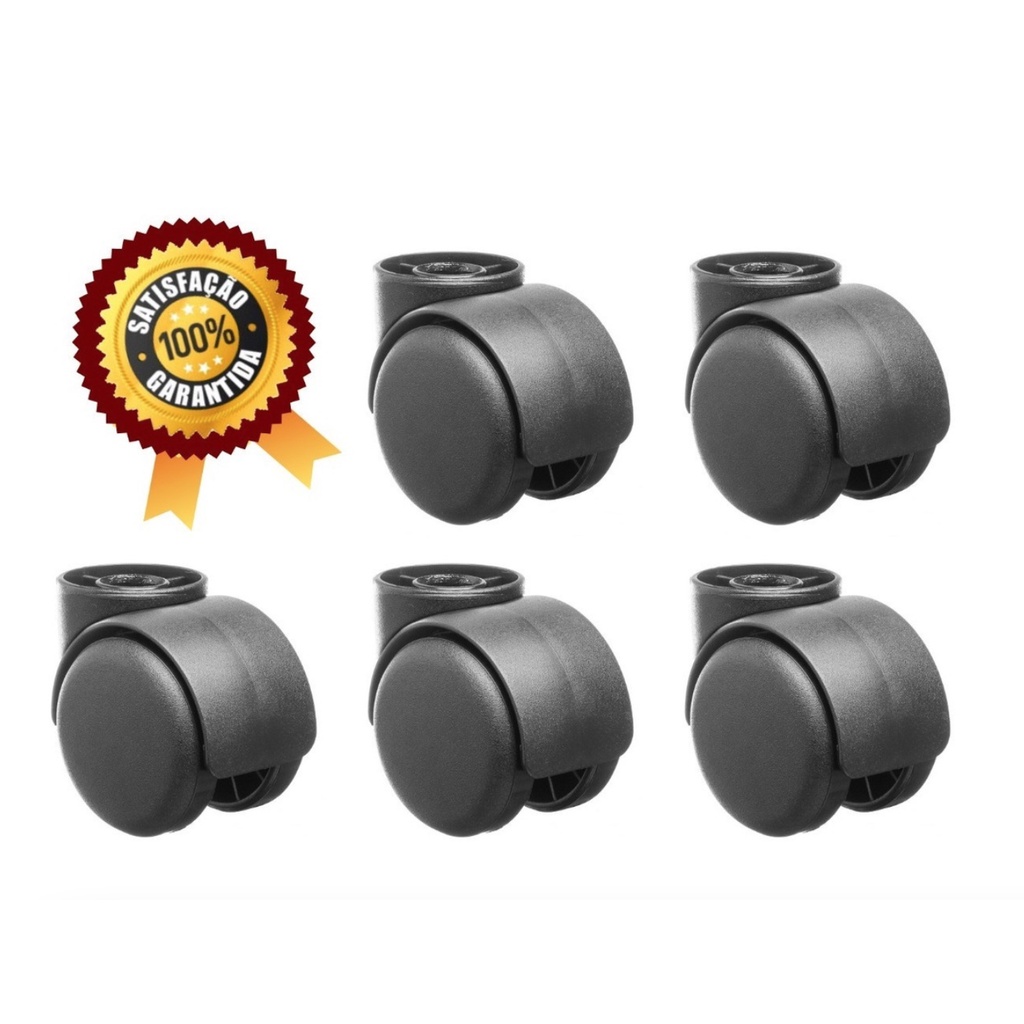 Kit5 Rodinhas Cadeira S/pino Furo 10mm em Oferta na Shopee