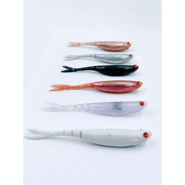 Zig Shad 10cm 4 unidades Dourado Trairão Tucunaré Traíra
