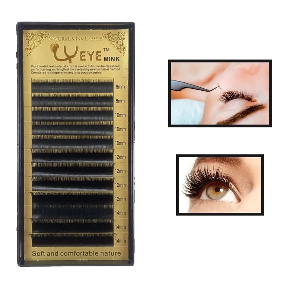 Cilios Fio A Fio Natural Mink Lashes Yeye Curvaturas 0.07C /0.07D /0.15C /0.15D /0.20C /0.20D