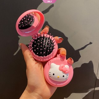 Sanrios Anime Kawaii My Melody Kuromi Olákitty Cinnamoroll Mirror Air Pad Pente Portátil Fofo Brinquedos De Desenho Animado Para Meninas Presente