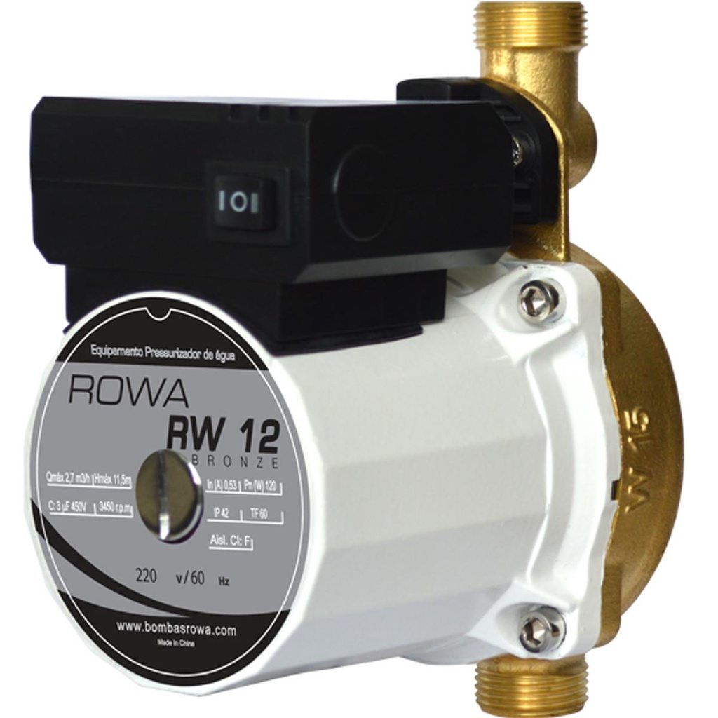 Pressurizador Rowa Mini Rw12 Bronze Monofasico 220v