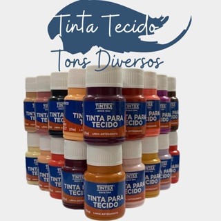 TINTA PARA TECIDO FOSCA TINTEX 37ml/100ml - parte 1 - CORES DIVERSAS A ESCOLHER