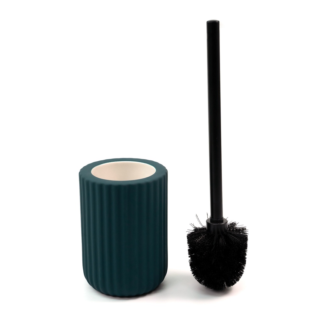 Escova sanitária com suporte de resina canelada verde Oikos