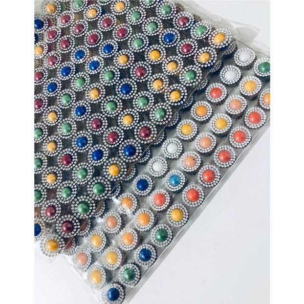 Manta Meia Pérola 10mm com Strass (20 Unidades) para Laços e Tiaras