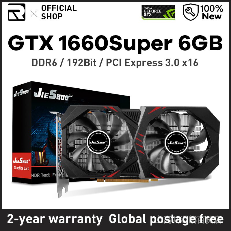 Nvidia Gtx1660 Super 6gb Placa Gráfica Gtx 1660 Gamegpu S Gddr6 192bit