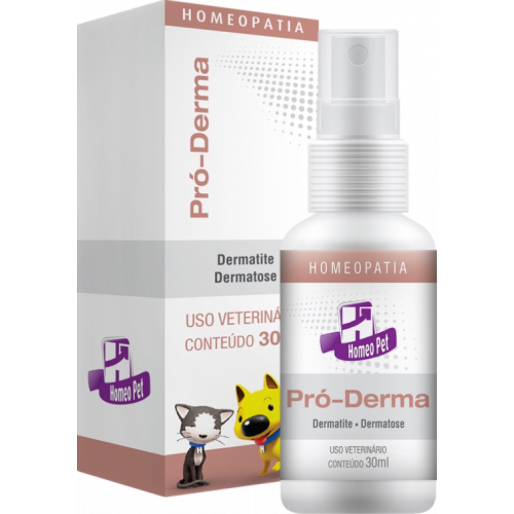 Pro Derma Trata Problemas De Pele Cães E Gatos 30ml Homeopet em Oferta na Shopee