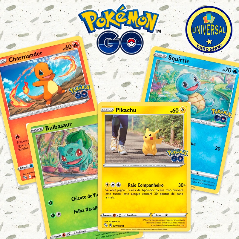 Cartas Pokémon GO avulsas Originais em Português