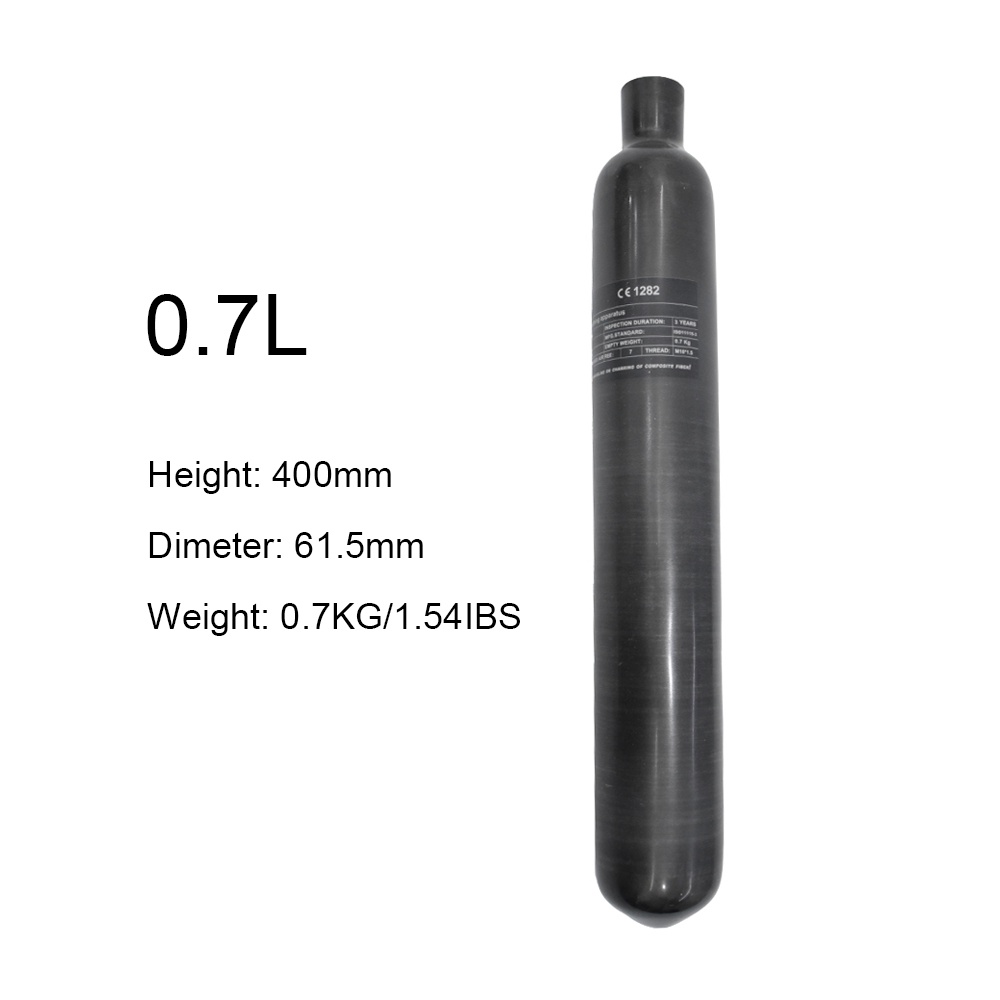Réservoir Paintball Air Comprimé TUXING – Fibre Carbone, 180ci/4500psi, 3L, Neuf