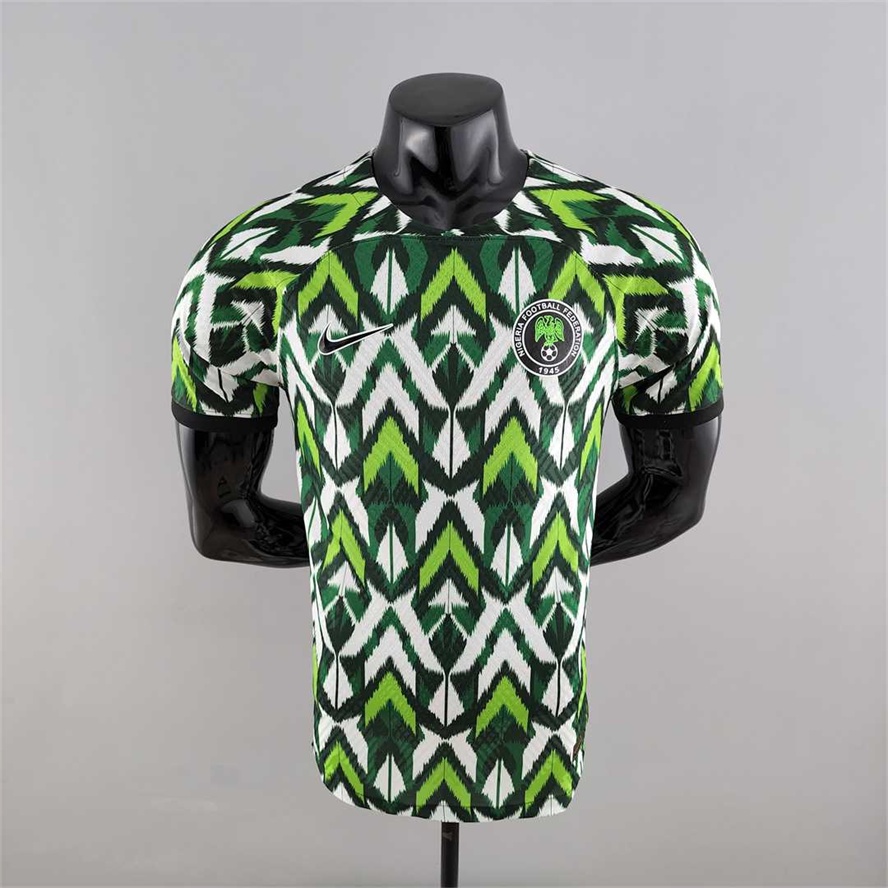 2022 Qatar World Cup Nigéria Branca/Verde Jogador Versão Camisa De Futebol