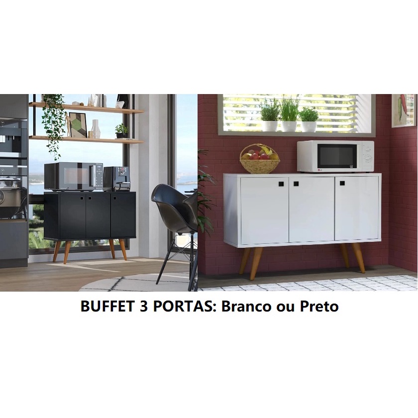 Balcão Buffet AMG 3 Portas Cantinho Do Café Rack