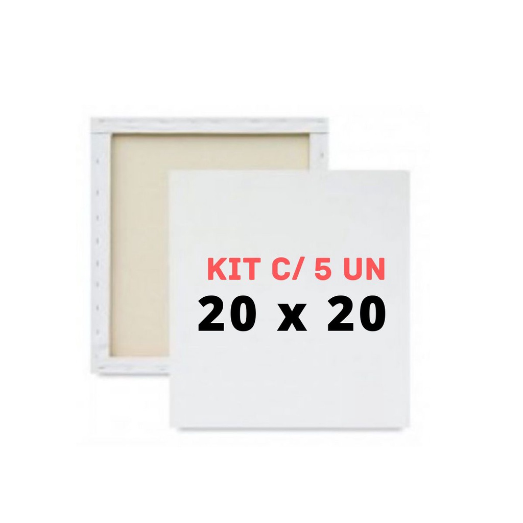 Tela de Pintura 20x20cm- 5 Unidade Tela de Pintura 20x20cm- 5 Unidade