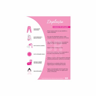 Bloco Cuidados Cliente Pós Depilação Completo Profissional