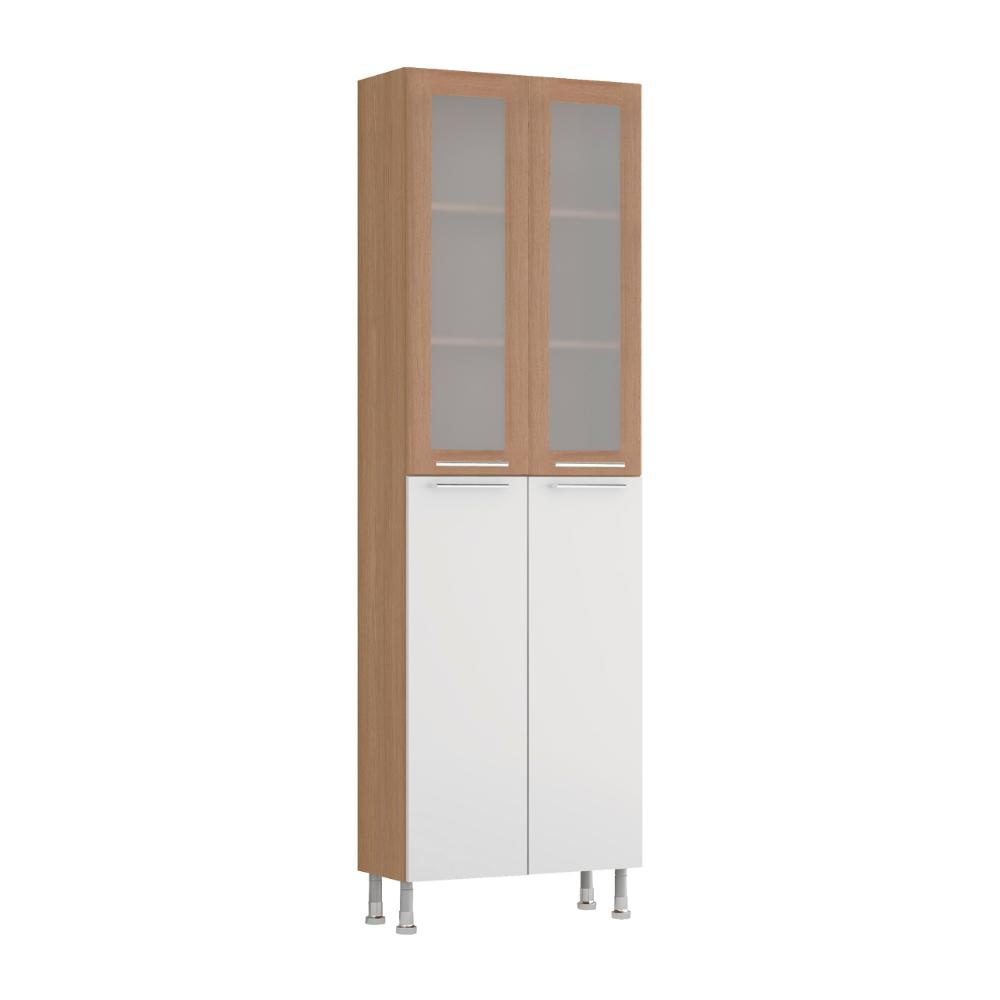 Paneleiro Ditália Aspen 4 Portas Carvalho/Branco CD-335 - Home & Living