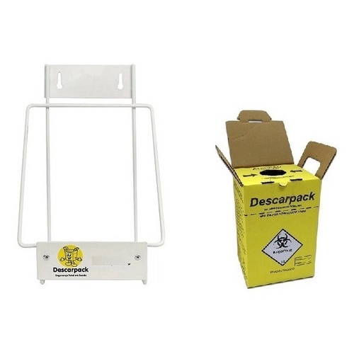 Kit Coletor Perfurocortante Suporte metal + Caixa 3 litros em Oferta na Shopee