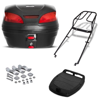 Baú 30 Litros Pro Tork Smartbox 3 + Bagageiro Sundown Hunter 125 em Oferta na Shopee