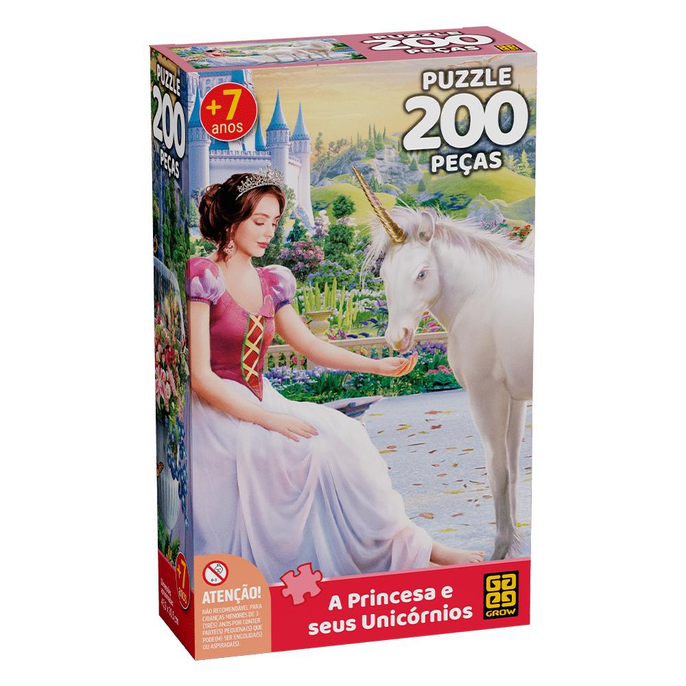 Puzzle 200 peças A Princesa e seus Unicórnios em Oferta na Shopee