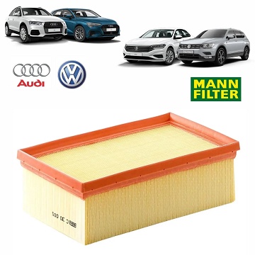 Filtro Ar Motor Audi/Vw A3/S3/Q3/TT/Golf/Tiguan/Jetta 1.8/2.0 16V TFSI/TSI 2012 a 2022 5Q0129620B/SKU2450