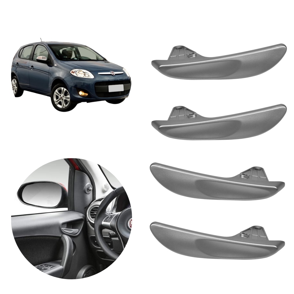 Kit 4 Maçaneta Gatilho Puxador Palio 2012 2013 2014 2015 - Spare Parts and Accessories for Vehicles