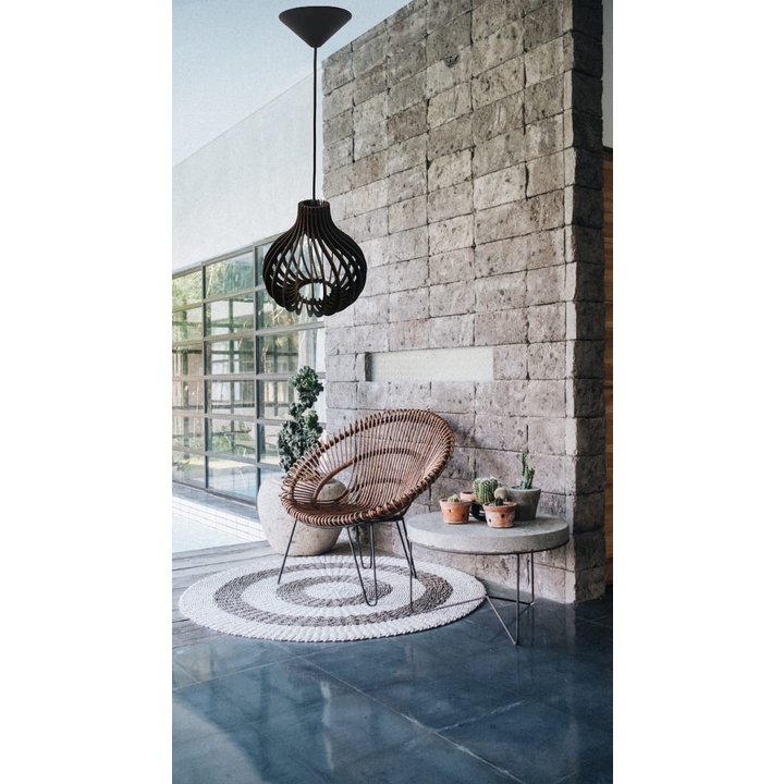 Luminária Pendente Lustre  Madrid de Teto Para Sala, Cozinha, Área gourmet. Lustre Em MDF