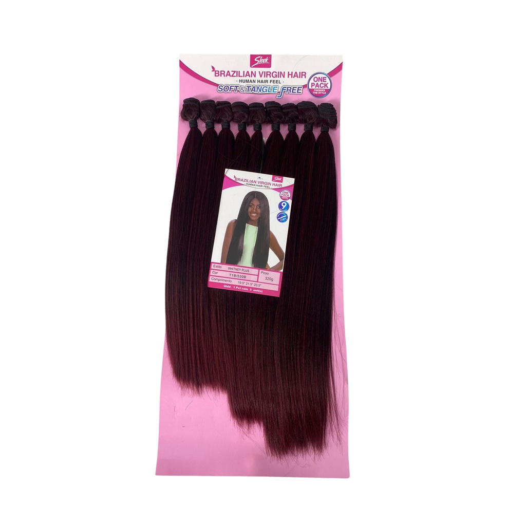 Cabelo Bio Vegetal Sleek Whitney Plus 320g 60cm 9 tela