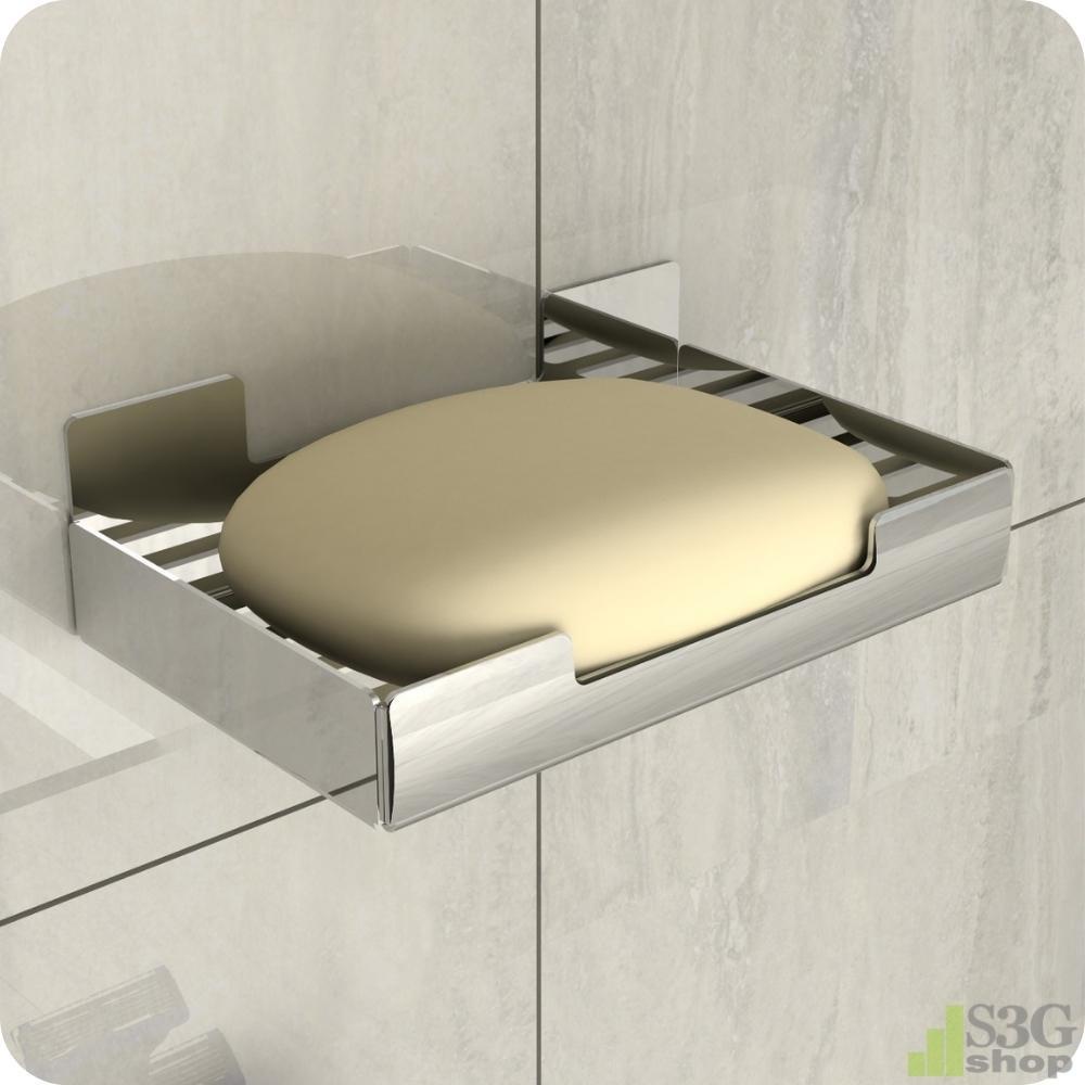 Porta Sabonete Saboneteira Inox Com Adesivo ELG em Oferta na Shopee