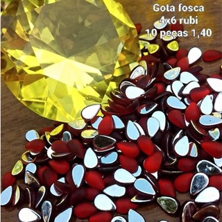 gota fosca 4x7 varias cores a escolha- pedrarias para adesivos e joias de unhas- pedrarias de luxo