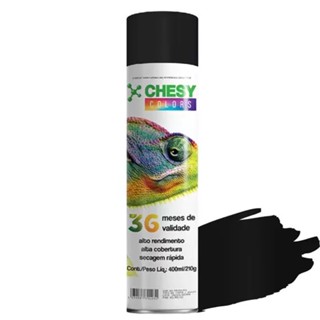 Tinta Spray Chesy Colors 400ml - Preto Brilho / Preto Fosco / Branco Brilho