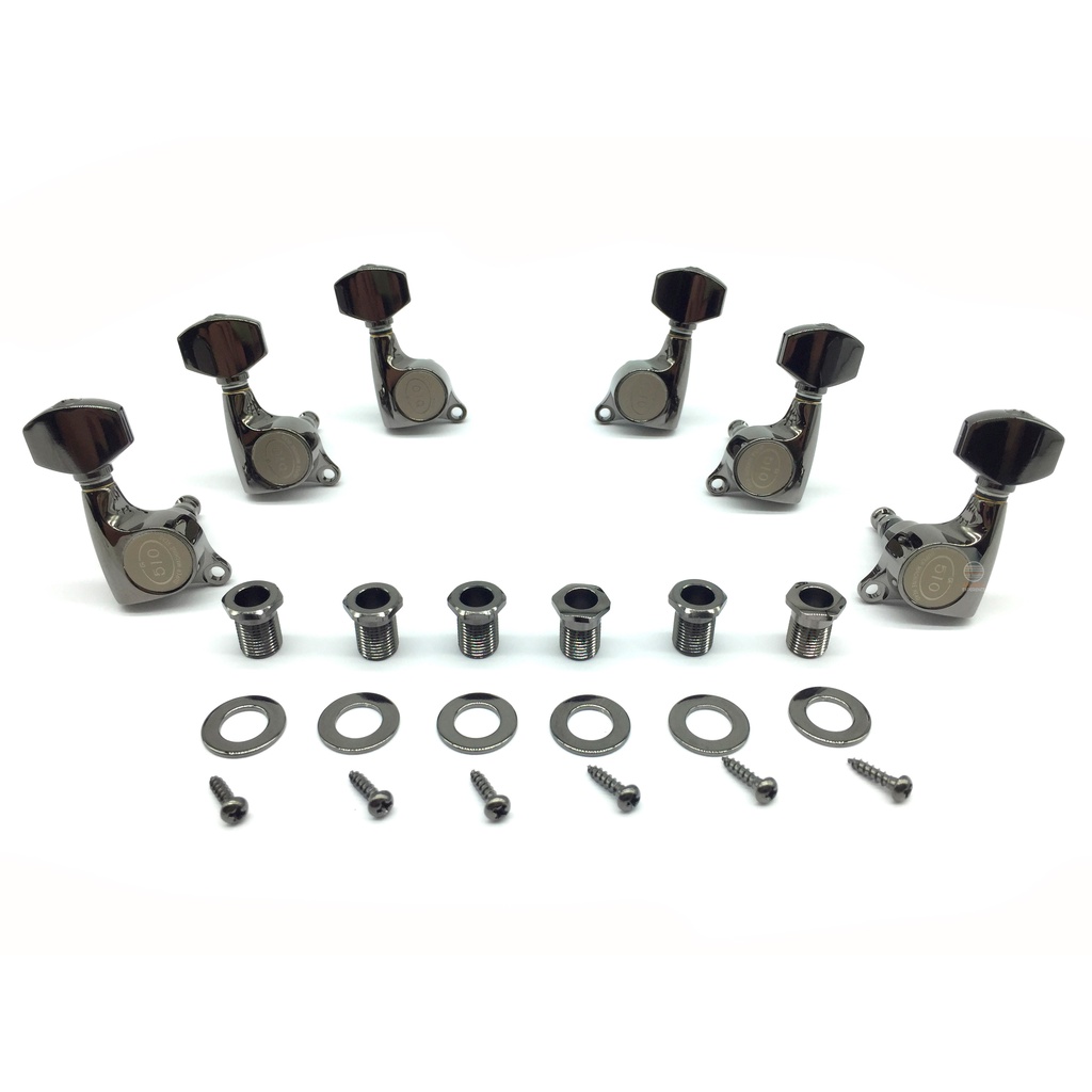 Tarraxa guitarra Gotoh 3x3 SGS 510 cosmo black Made Japan