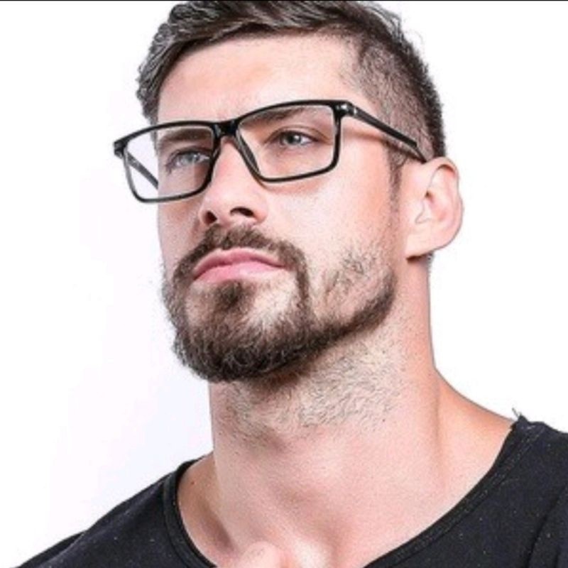 Armação de Óculos Masculino Esportiva em Acetato com Metal