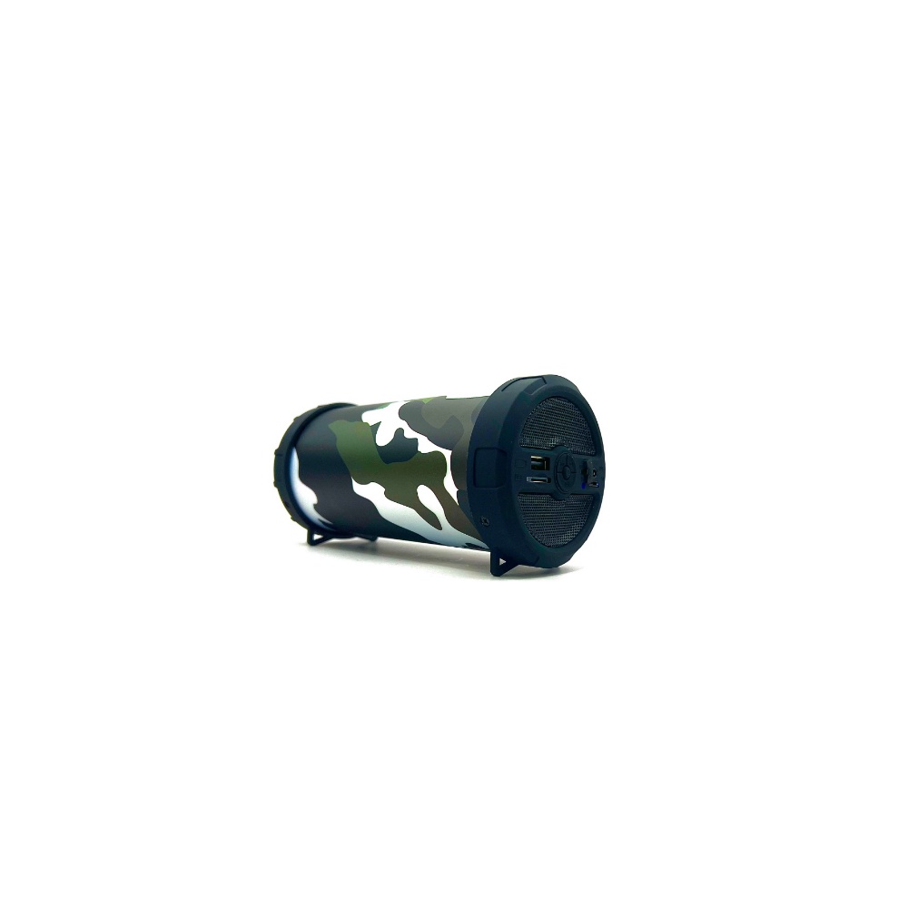 CAIXA DE SOM BLUETOOTH MULTIMIDIA LED FM SD USB 5W PORTATIL XD4000 CAMUFLADO
