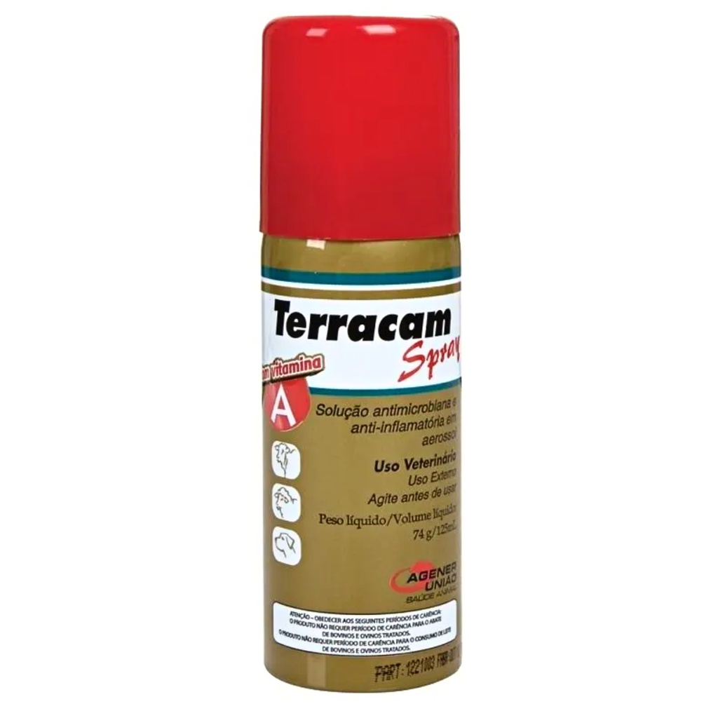 Terracam Spray com Vitamina A Antimicrobiano e Anti-inflamatório - 125 Ml em Oferta na Shopee