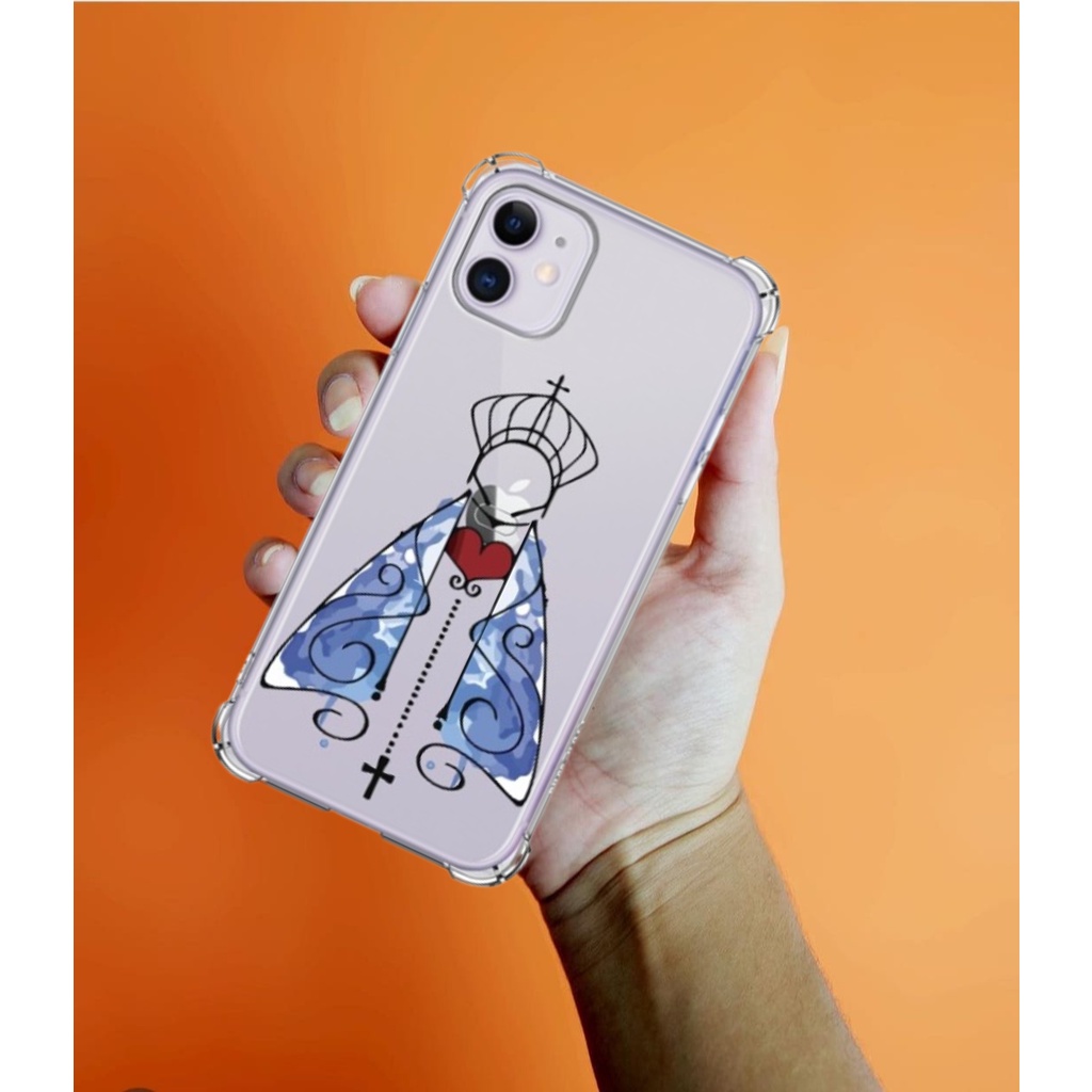 Capinha Capa de Silicone Personalizada de Nossa Senhora Aparecida