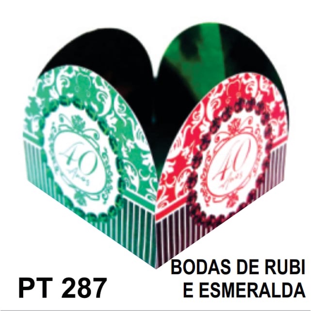 50 Formninhas Para Doce Festa Bodas De Rubi E Esmeralda  Pt287 (Jango) em Oferta na Shopee