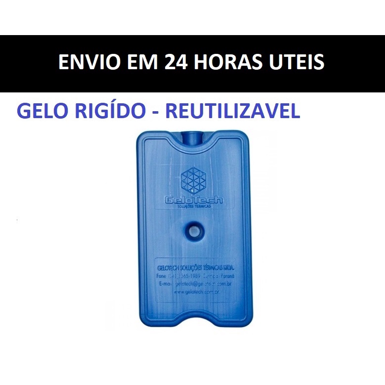 Gelox Placa Gelotech Gelo Reutilizável Rígido 200 ml para Isopor