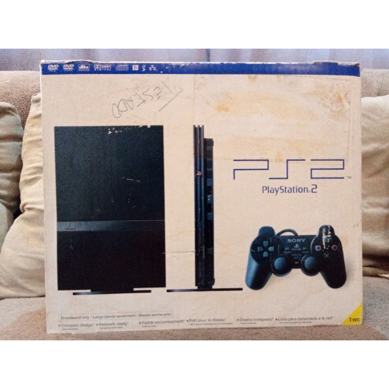 PS2 Slim desbloqueado na caixa original Escorrega o Preço