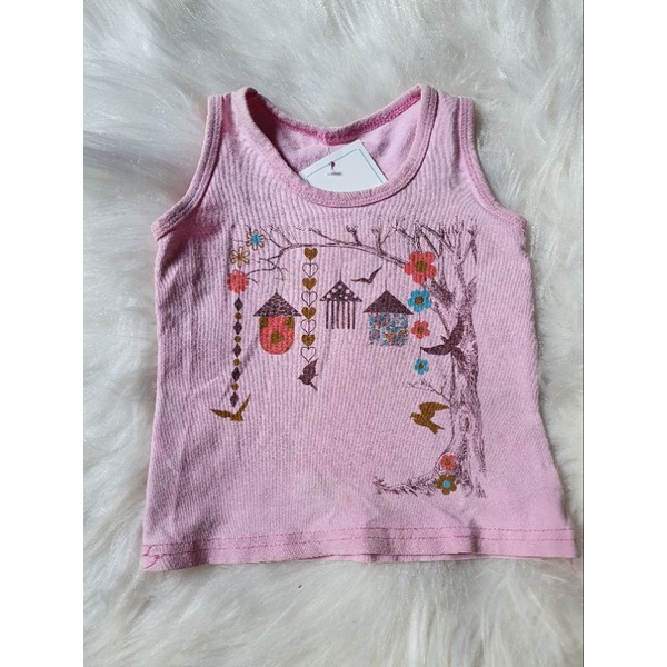 Camiseta Regata feminina rosa para bebe / Tamanho P