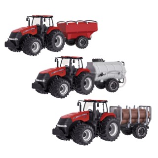 Trator Magnum Case Implementos com acessório  Miniatura trator case  ENVIO IMEDIATO  Usual Brinquedos